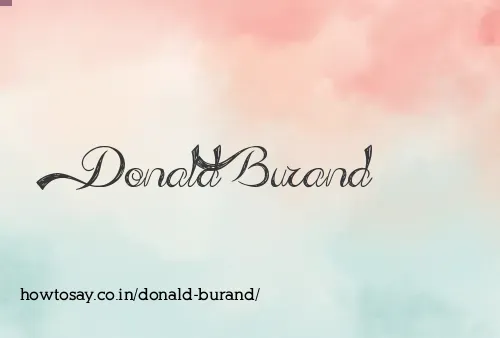 Donald Burand