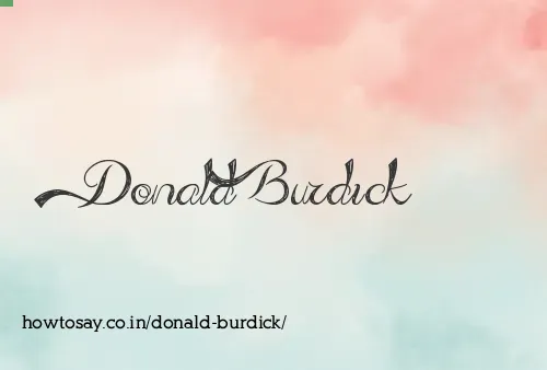 Donald Burdick