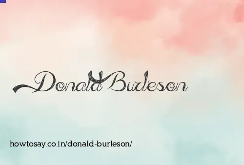 Donald Burleson