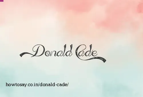 Donald Cade