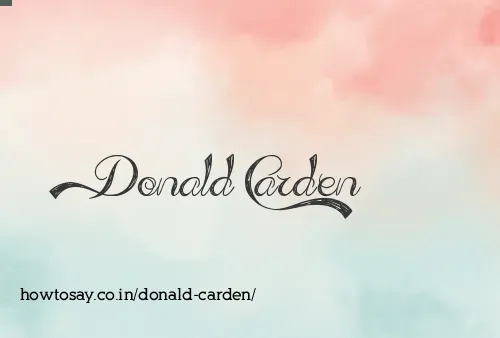 Donald Carden
