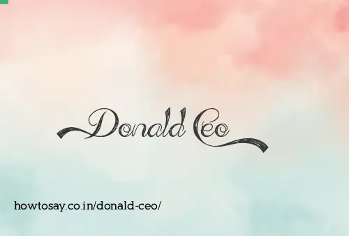 Donald Ceo