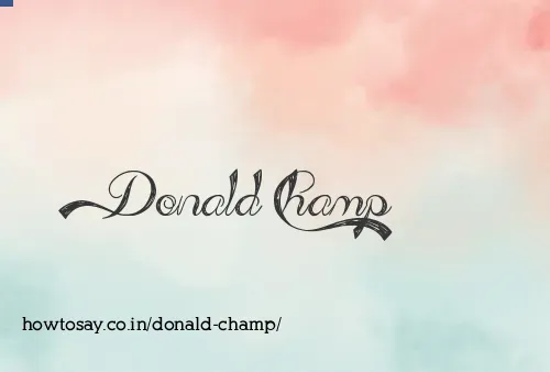Donald Champ