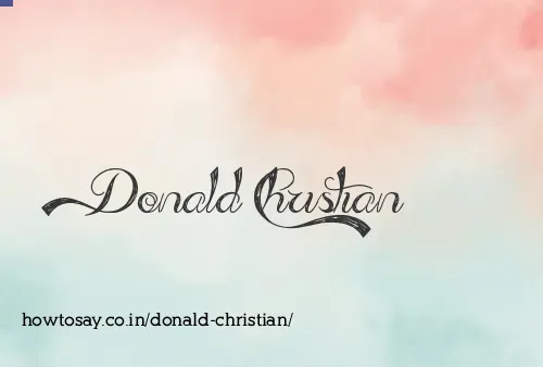 Donald Christian