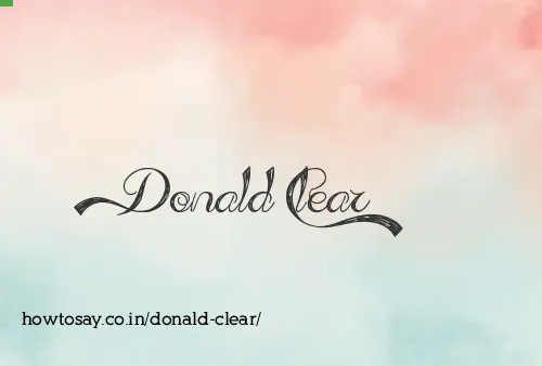 Donald Clear