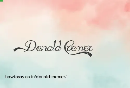 Donald Cremer
