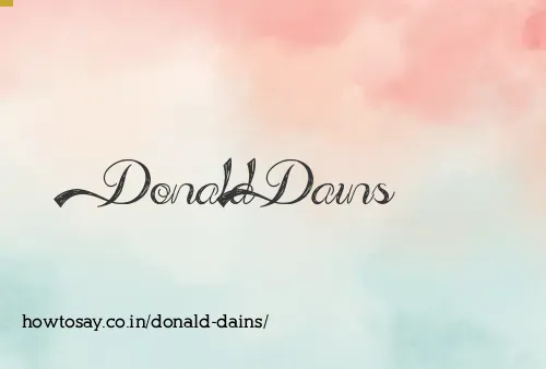 Donald Dains