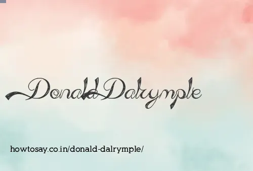 Donald Dalrymple