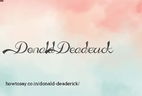 Donald Deaderick