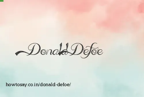 Donald Defoe