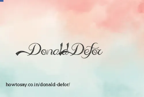 Donald Defor