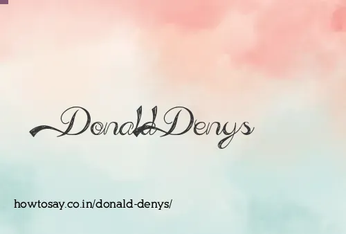 Donald Denys