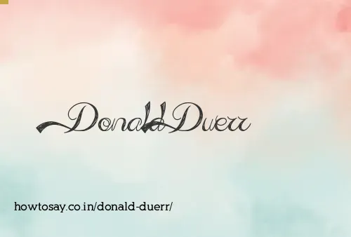 Donald Duerr