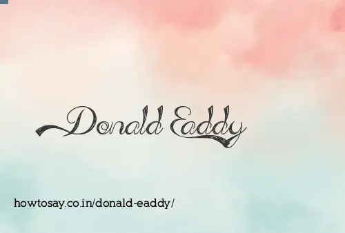 Donald Eaddy