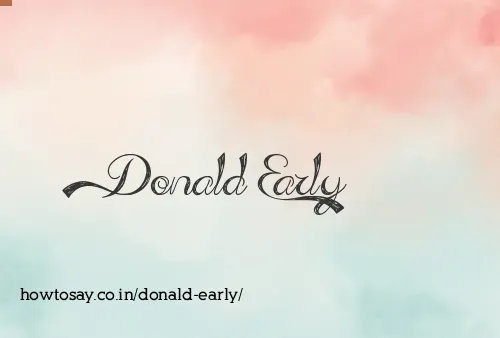 Donald Early