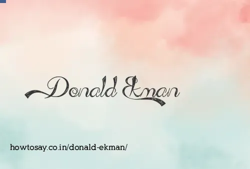 Donald Ekman