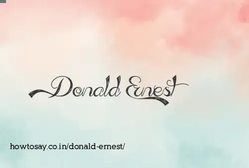 Donald Ernest