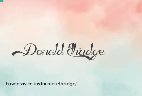 Donald Ethridge
