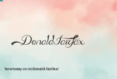 Donald Fairfax