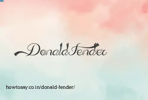 Donald Fender