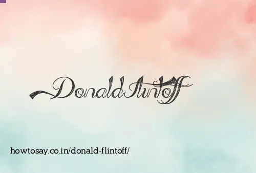 Donald Flintoff