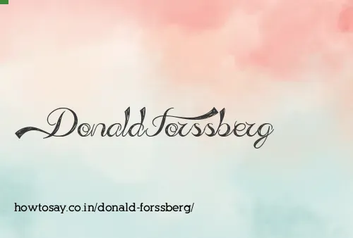Donald Forssberg