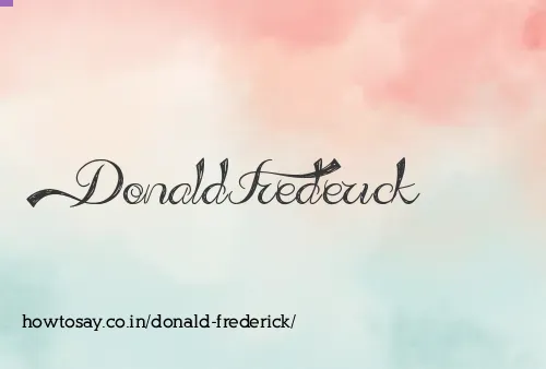 Donald Frederick