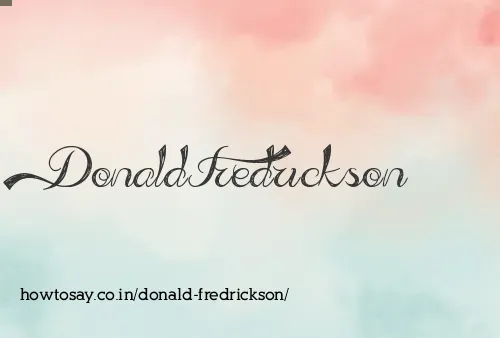 Donald Fredrickson