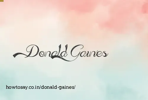 Donald Gaines