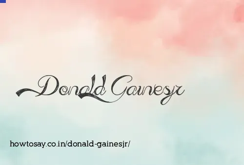 Donald Gainesjr