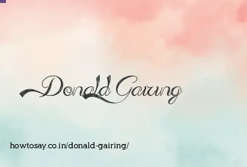 Donald Gairing