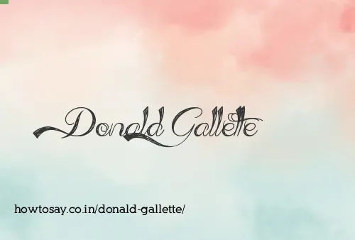 Donald Gallette