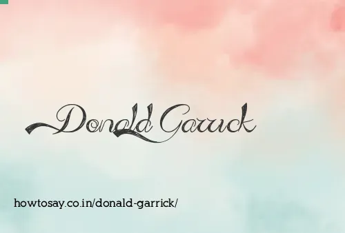 Donald Garrick