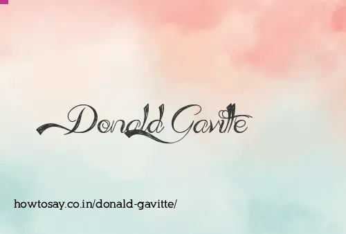 Donald Gavitte
