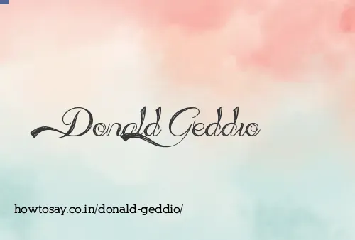 Donald Geddio