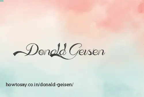 Donald Geisen