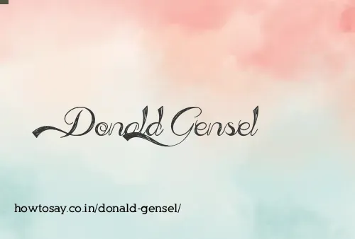 Donald Gensel