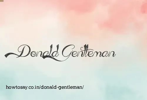 Donald Gentleman