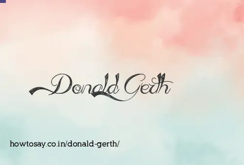 Donald Gerth