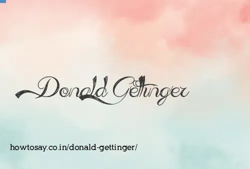 Donald Gettinger