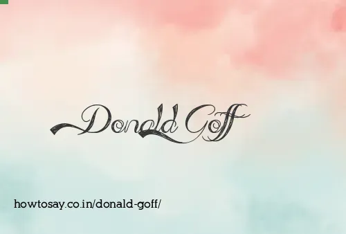 Donald Goff