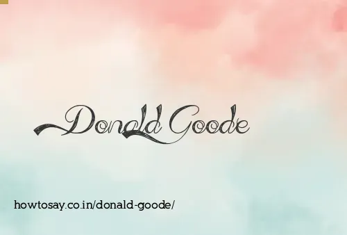 Donald Goode