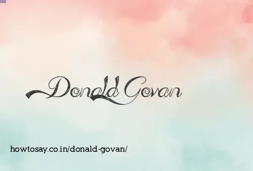 Donald Govan
