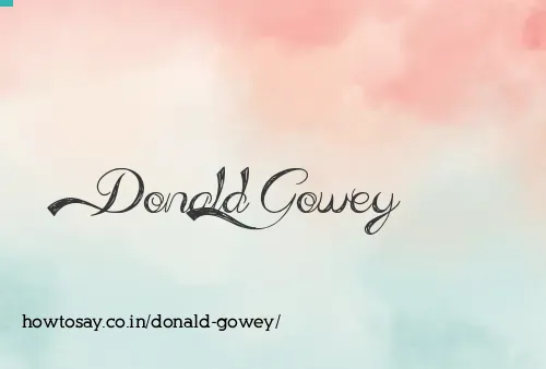 Donald Gowey