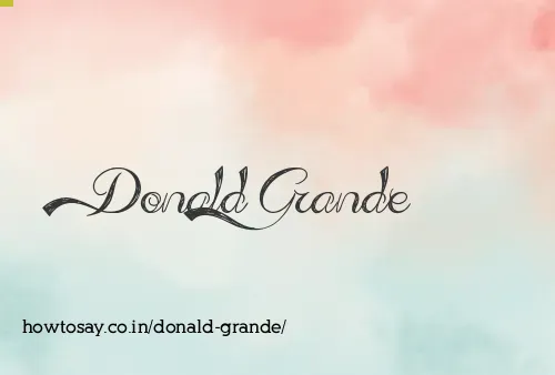 Donald Grande