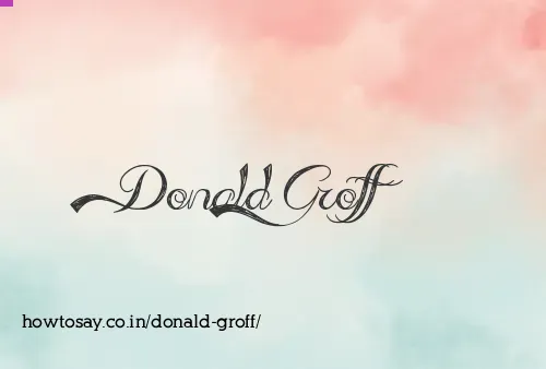 Donald Groff