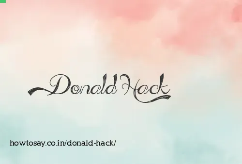 Donald Hack