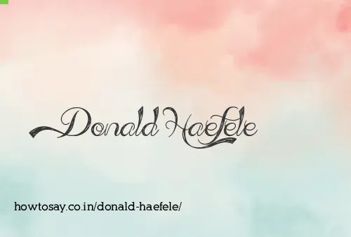 Donald Haefele