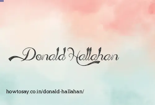 Donald Hallahan