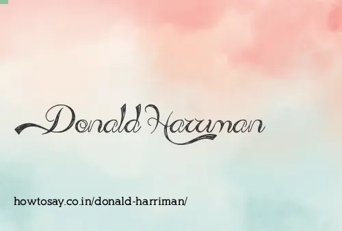 Donald Harriman